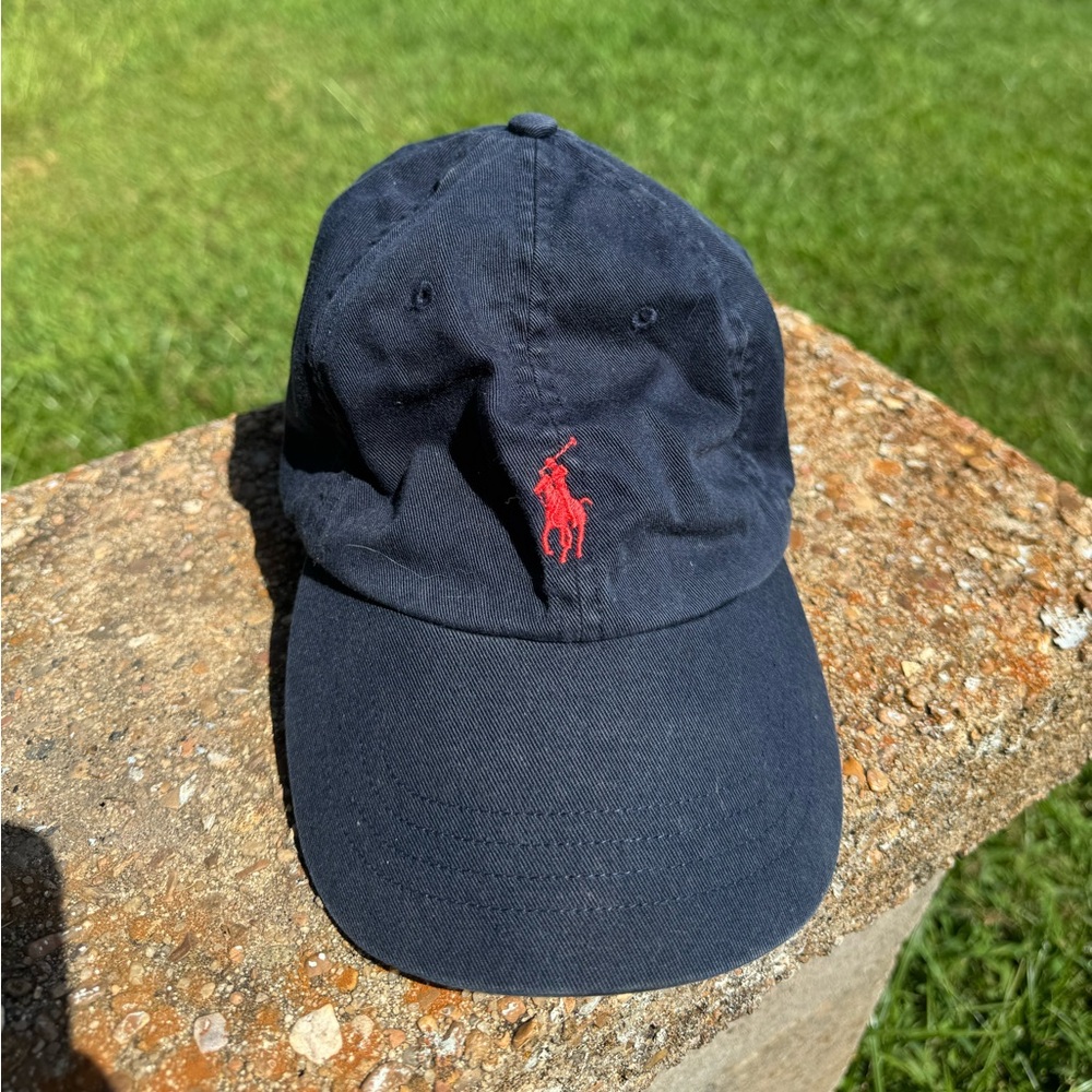 Ralph Lauren Dark Blue Hat with Red Emblem